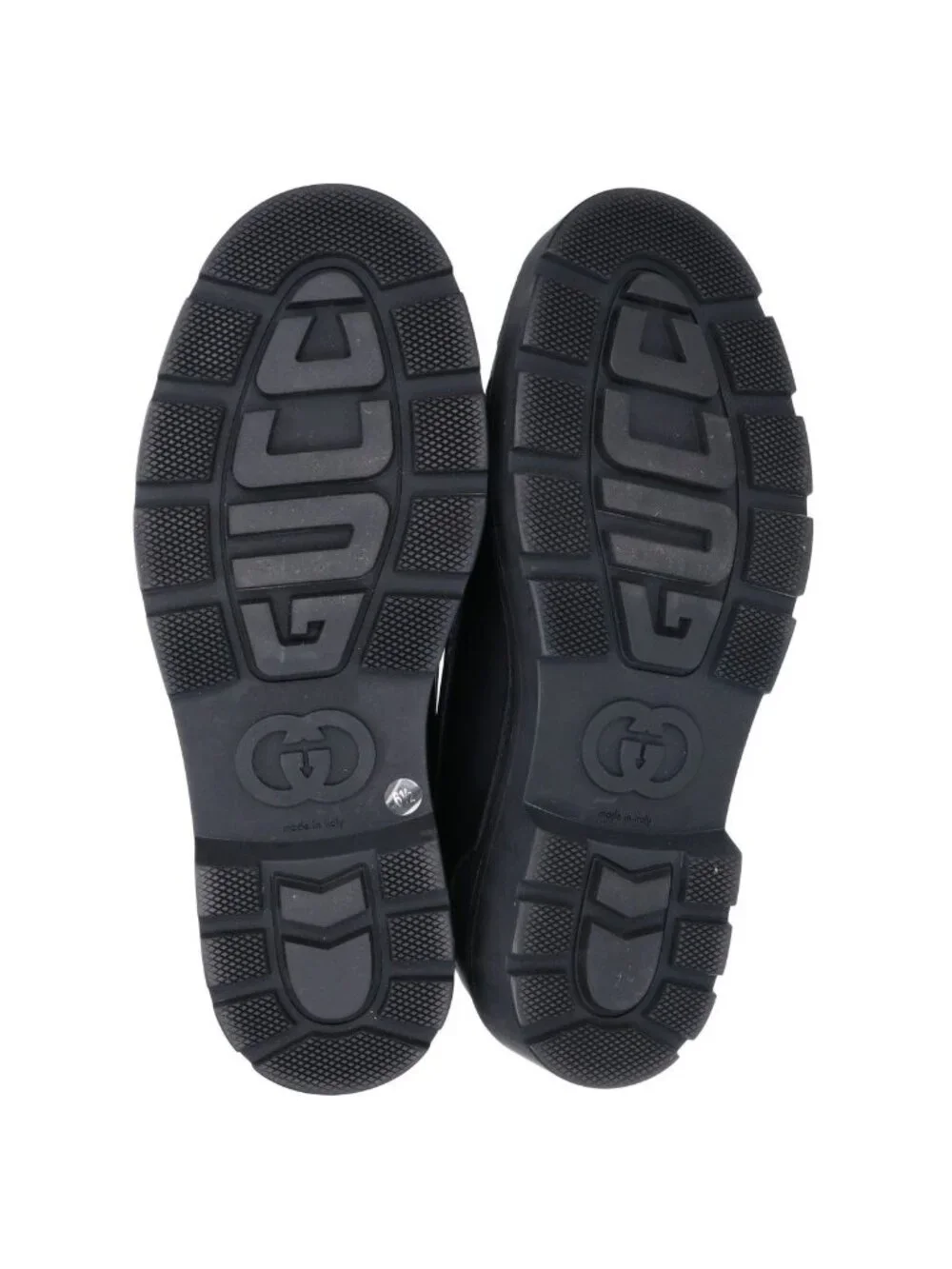 Gucci Black Leather Shirring Loafers 6.5